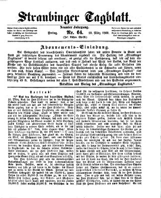 Straubinger Tagblatt Freitag 19. März 1869