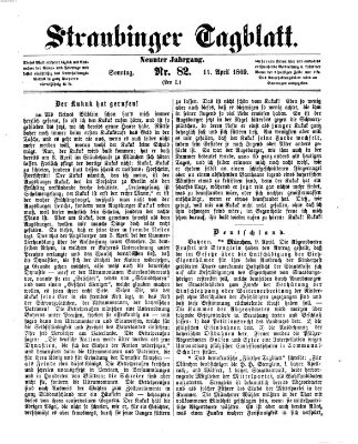 Straubinger Tagblatt Sonntag 11. April 1869