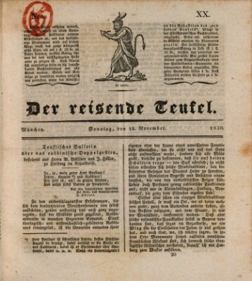 Der reisende Teufel (Der Hofnarr) Sonntag 14. November 1830
