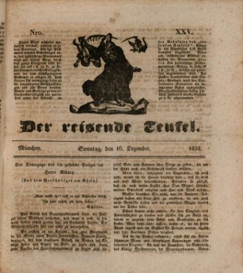 Der reisende Teufel (Der Hofnarr) Sonntag 16. Dezember 1832