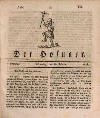 Der Hofnarr Sonntag 16. Februar 1834