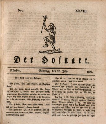 Der Hofnarr Sonntag 20. Juli 1834