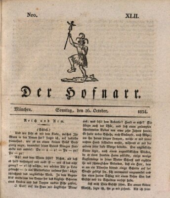 Der Hofnarr Sonntag 26. Oktober 1834
