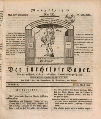 Der furchtlose Bayer (Der reisende Teufel) Montag 25. April 1831