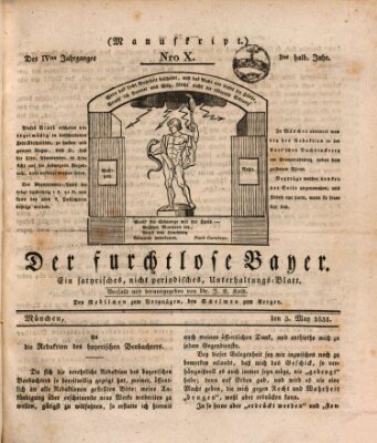 Der furchtlose Bayer (Der reisende Teufel) Dienstag 3. Mai 1831