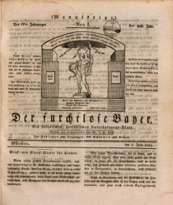 Der furchtlose Bayer (Der reisende Teufel) Samstag 2. Juli 1831