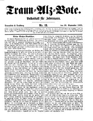 Traun-Alz-Bote (Traun-Alz-Salzachbote) Dienstag 28. September 1869