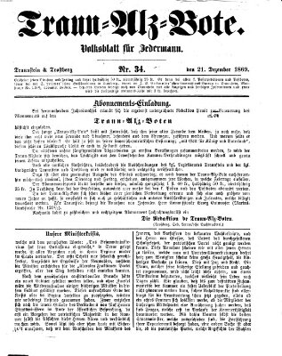 Traun-Alz-Bote (Traun-Alz-Salzachbote) Dienstag 21. Dezember 1869