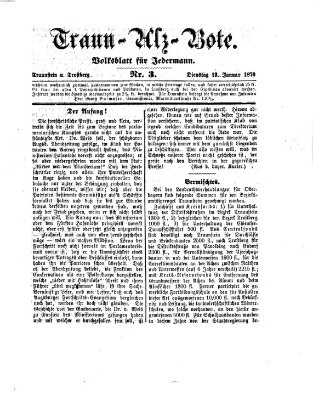 Traun-Alz-Bote (Traun-Alz-Salzachbote) Donnerstag 13. Januar 1870