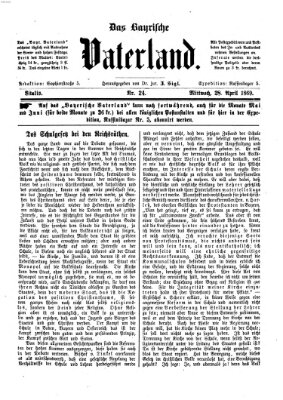 Das bayerische Vaterland Mittwoch 28. April 1869