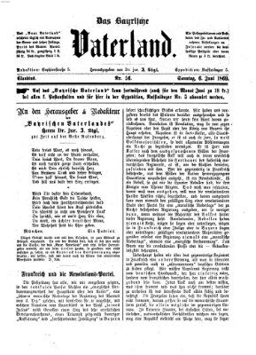Das bayerische Vaterland Sonntag 6. Juni 1869