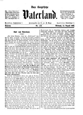 Das bayerische Vaterland Mittwoch 11. August 1869