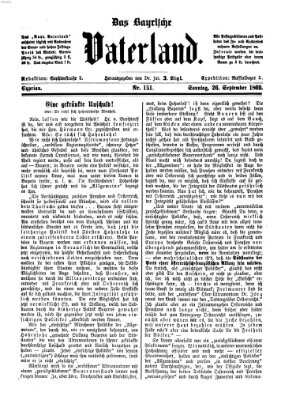 Das bayerische Vaterland Sonntag 26. September 1869