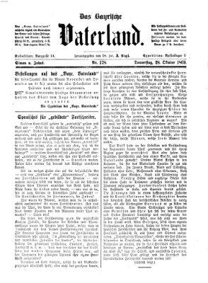 Das bayerische Vaterland Donnerstag 28. Oktober 1869