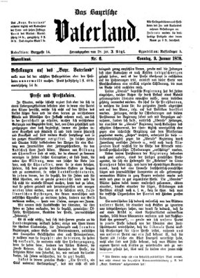 Das bayerische Vaterland Sonntag 9. Januar 1870