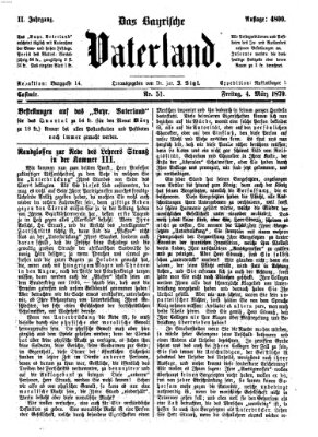 Das bayerische Vaterland Freitag 4. März 1870