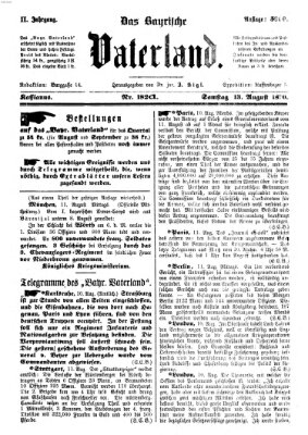 Das bayerische Vaterland Samstag 13. August 1870