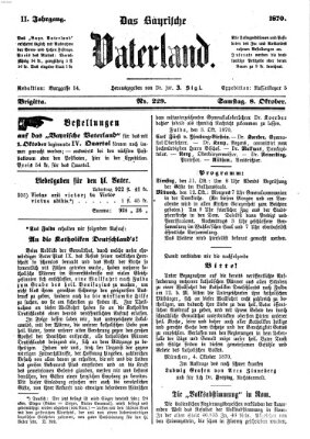 Das bayerische Vaterland Samstag 8. Oktober 1870