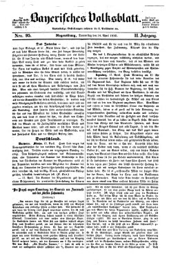 Bayerisches Volksblatt (Regensburger Morgenblatt) Donnerstag 18. April 1850
