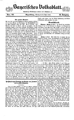 Bayerisches Volksblatt (Regensburger Morgenblatt) Montag 22. April 1850