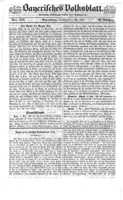 Bayerisches Volksblatt (Regensburger Morgenblatt) Samstag 11. Mai 1850
