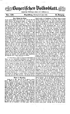 Bayerisches Volksblatt (Regensburger Morgenblatt) Sonntag 2. Juni 1850