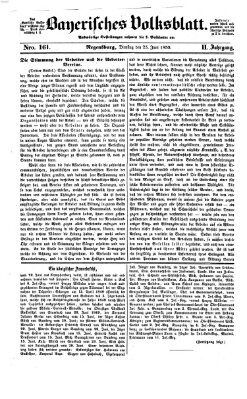 Bayerisches Volksblatt (Regensburger Morgenblatt) Dienstag 25. Juni 1850
