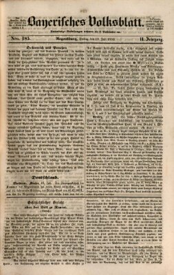 Bayerisches Volksblatt (Regensburger Morgenblatt) Freitag 19. Juli 1850