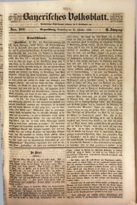 Bayerisches Volksblatt (Regensburger Morgenblatt) Donnerstag 24. Oktober 1850