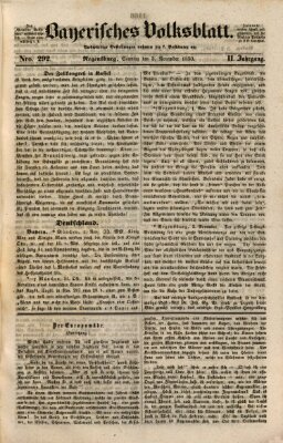 Bayerisches Volksblatt (Regensburger Morgenblatt) Sonntag 3. November 1850