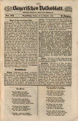 Bayerisches Volksblatt (Regensburger Morgenblatt) Sonntag 24. November 1850