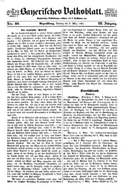 Bayerisches Volksblatt (Regensburger Morgenblatt) Sonntag 9. März 1851