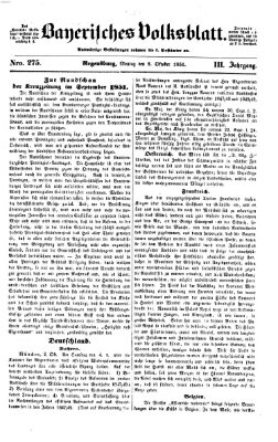 Bayerisches Volksblatt (Regensburger Morgenblatt) Montag 6. Oktober 1851