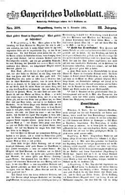 Bayerisches Volksblatt (Regensburger Morgenblatt) Samstag 8. November 1851