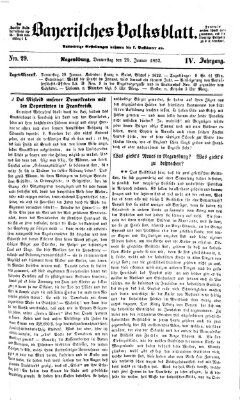Bayerisches Volksblatt (Regensburger Morgenblatt) Donnerstag 29. Januar 1852