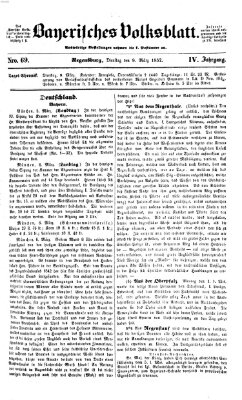 Bayerisches Volksblatt (Regensburger Morgenblatt) Dienstag 9. März 1852