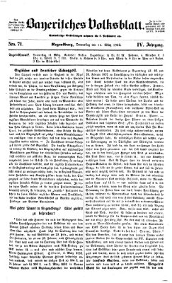 Bayerisches Volksblatt (Regensburger Morgenblatt) Donnerstag 11. März 1852
