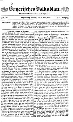 Bayerisches Volksblatt (Regensburger Morgenblatt) Donnerstag 18. März 1852