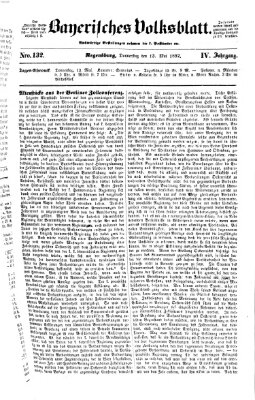 Bayerisches Volksblatt (Regensburger Morgenblatt) Donnerstag 13. Mai 1852