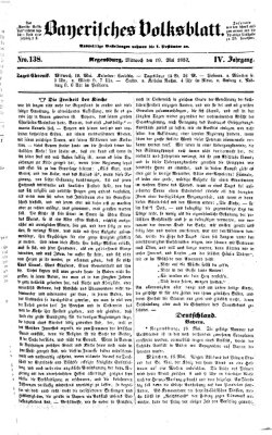 Bayerisches Volksblatt (Regensburger Morgenblatt) Mittwoch 19. Mai 1852