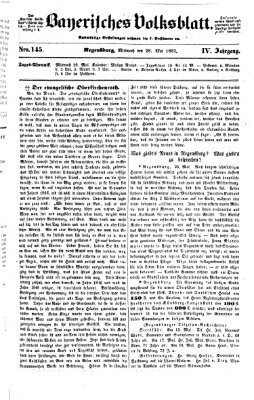 Bayerisches Volksblatt (Regensburger Morgenblatt) Mittwoch 26. Mai 1852