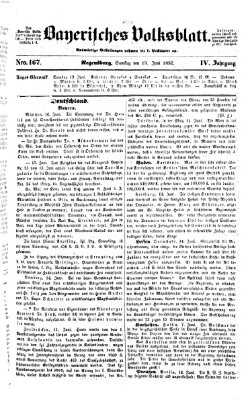 Bayerisches Volksblatt (Regensburger Morgenblatt) Samstag 19. Juni 1852