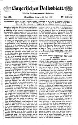Bayerisches Volksblatt (Regensburger Morgenblatt) Freitag 25. Juni 1852