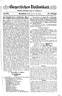 Bayerisches Volksblatt (Regensburger Morgenblatt) Montag 28. Juni 1852