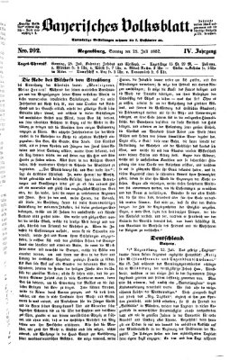 Bayerisches Volksblatt (Regensburger Morgenblatt) Sonntag 25. Juli 1852