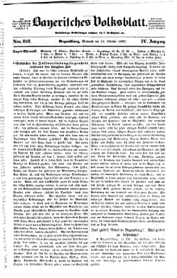 Bayerisches Volksblatt (Regensburger Morgenblatt) Mittwoch 13. Oktober 1852