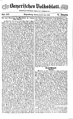 Bayerisches Volksblatt (Regensburger Morgenblatt) Sonntag 12. Juni 1853