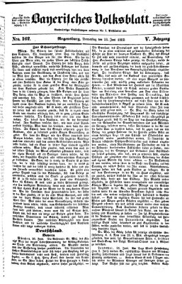 Bayerisches Volksblatt (Regensburger Morgenblatt) Donnerstag 23. Juni 1853