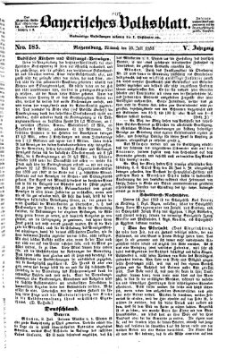 Bayerisches Volksblatt (Regensburger Morgenblatt) Mittwoch 20. Juli 1853