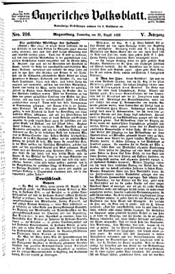 Bayerisches Volksblatt (Regensburger Morgenblatt) Donnerstag 25. August 1853